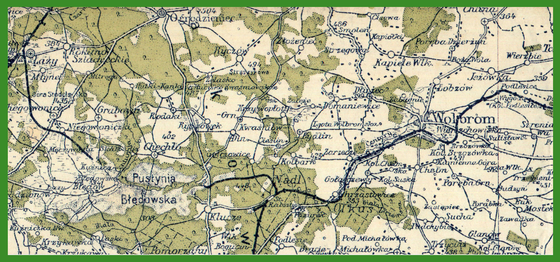 „WIG - Mapa Operacyjna Polski 1:300 000" (1936).