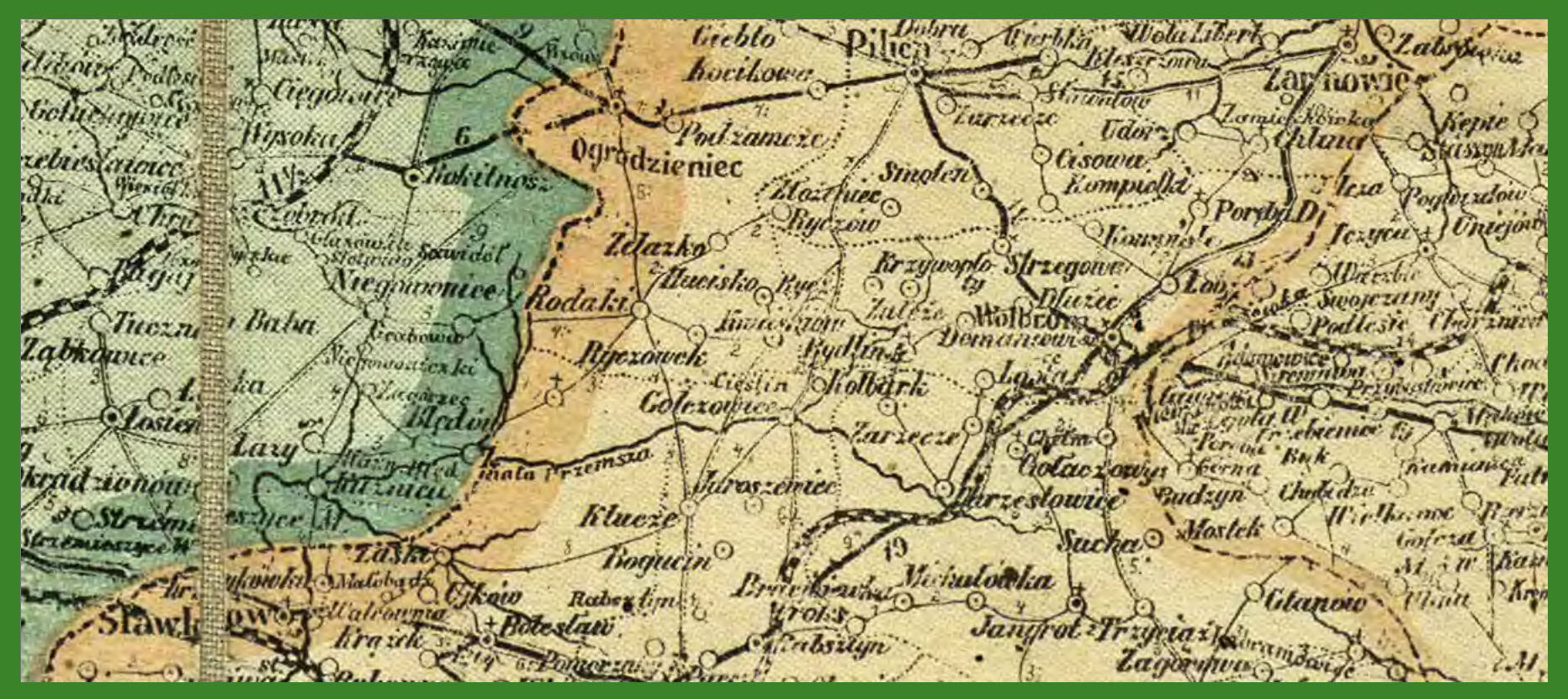 Mapa Królestwa Polskiego z granicami gmin i uwzględnieniem granic g. Chełmskiej (1915).