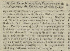 Nekrolog po śmierci Augustyny Wolickiej w dniu 18.06.1829 r. (2) (Kurier Warszawski nr 169 z 1829 r.)