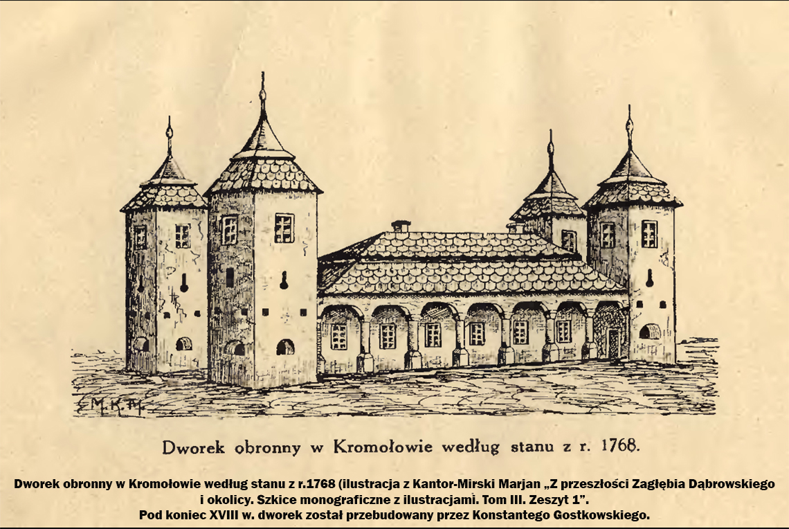 Dworek obronny w Kromołowie według stanu z r. 1768