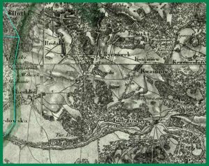 „Mapa dekanatu będzińskiego" (1876)