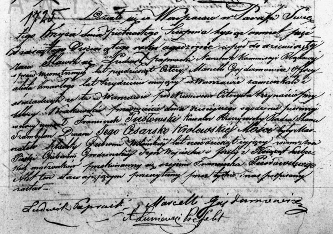 Akt stanu cywilnego zgonu Franciszek Pusłowski 15.08.1859 r.