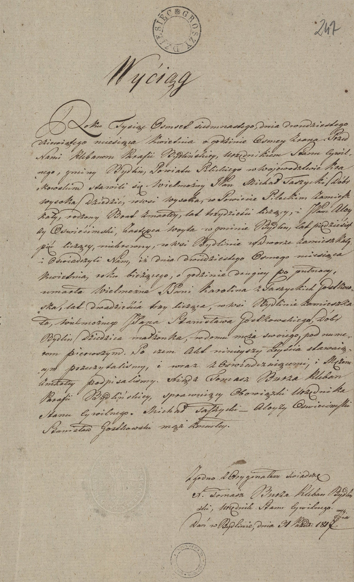 Alegaty do małżeństwa Stanisław Gostkowski & Martyna Apolonia Cieński (03.11.1817 r.) (3)