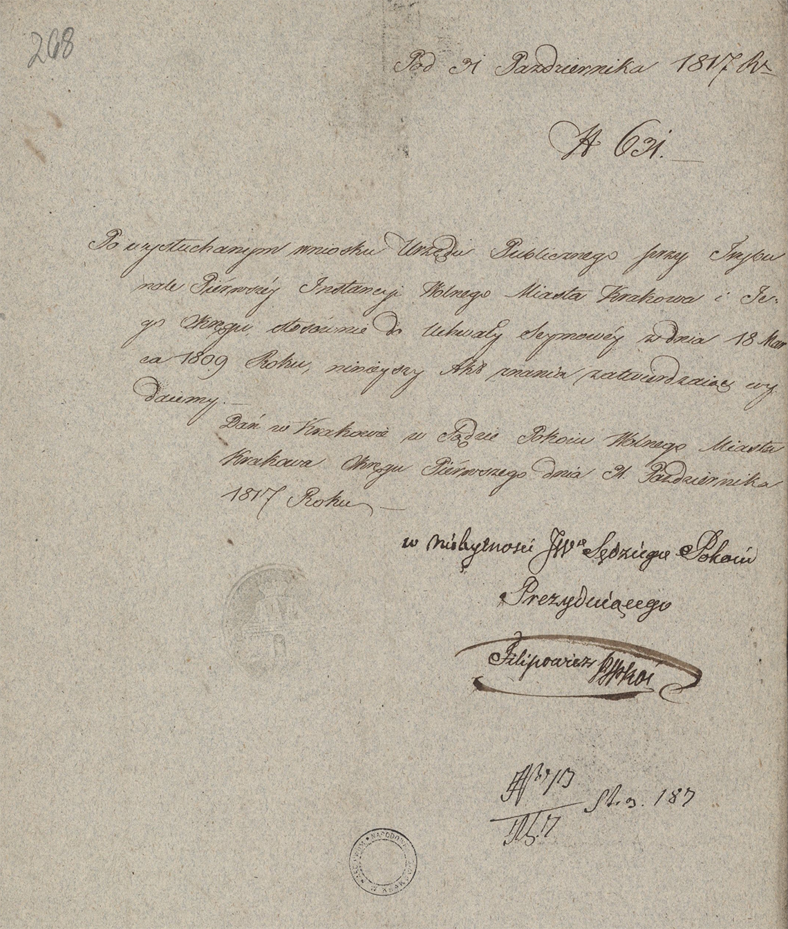 Alegaty do małżeństwa Stanisław Gostkowski & Martyna Apolonia Cieński (03.11.1817 r.) (9)